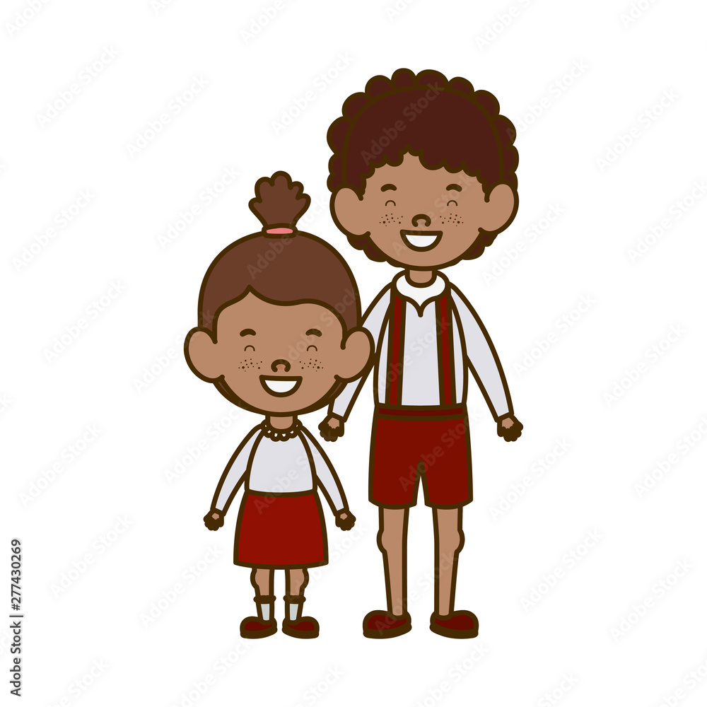 couple students standing smiling on white background couple students standing smiling on white background