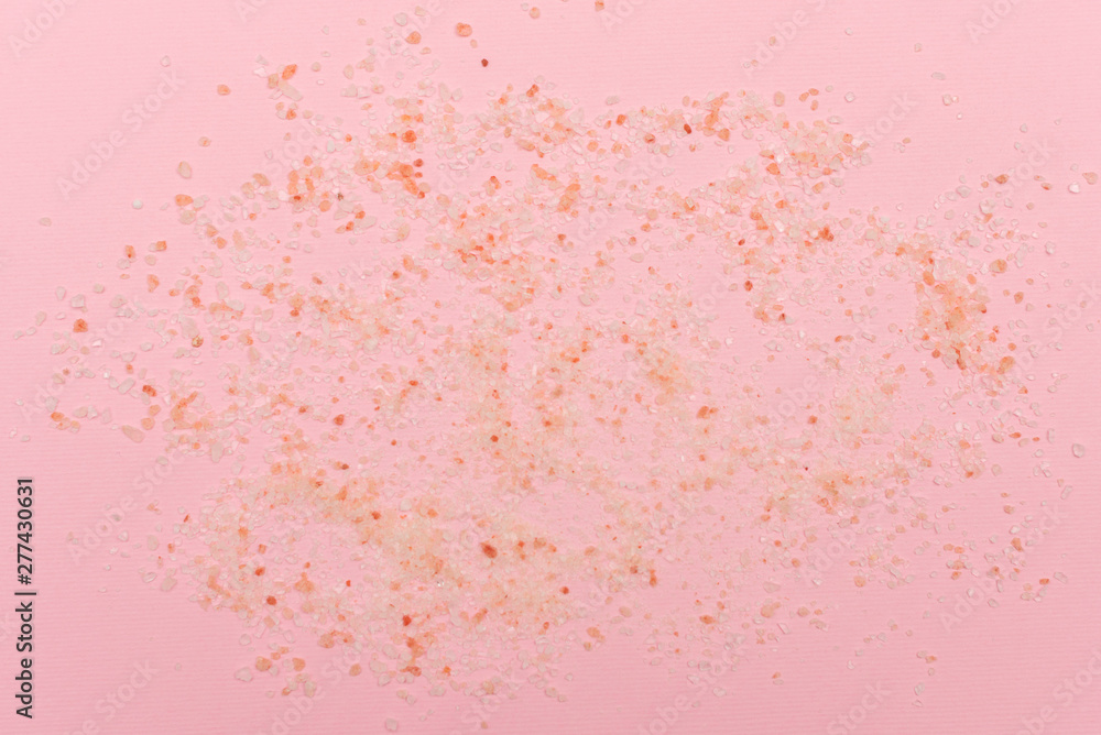 background of scattered pink salt background of scattered pink salt