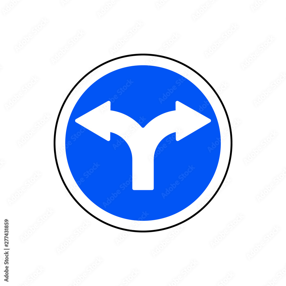 Traffic signs, turn. Vector icon Traffic signs, turn. Vector icon