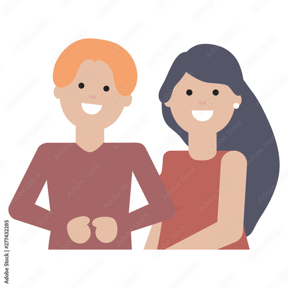 young lovers couple avatars characters young lovers couple avatars characters