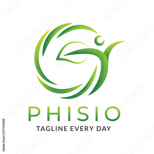 Physiology health logo design - vector