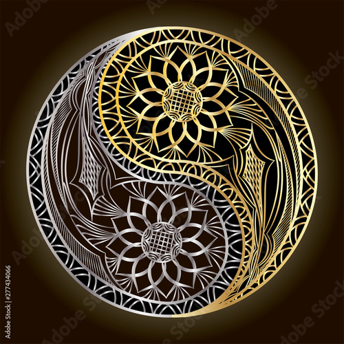 Yin yang symbol. Vector illustration.