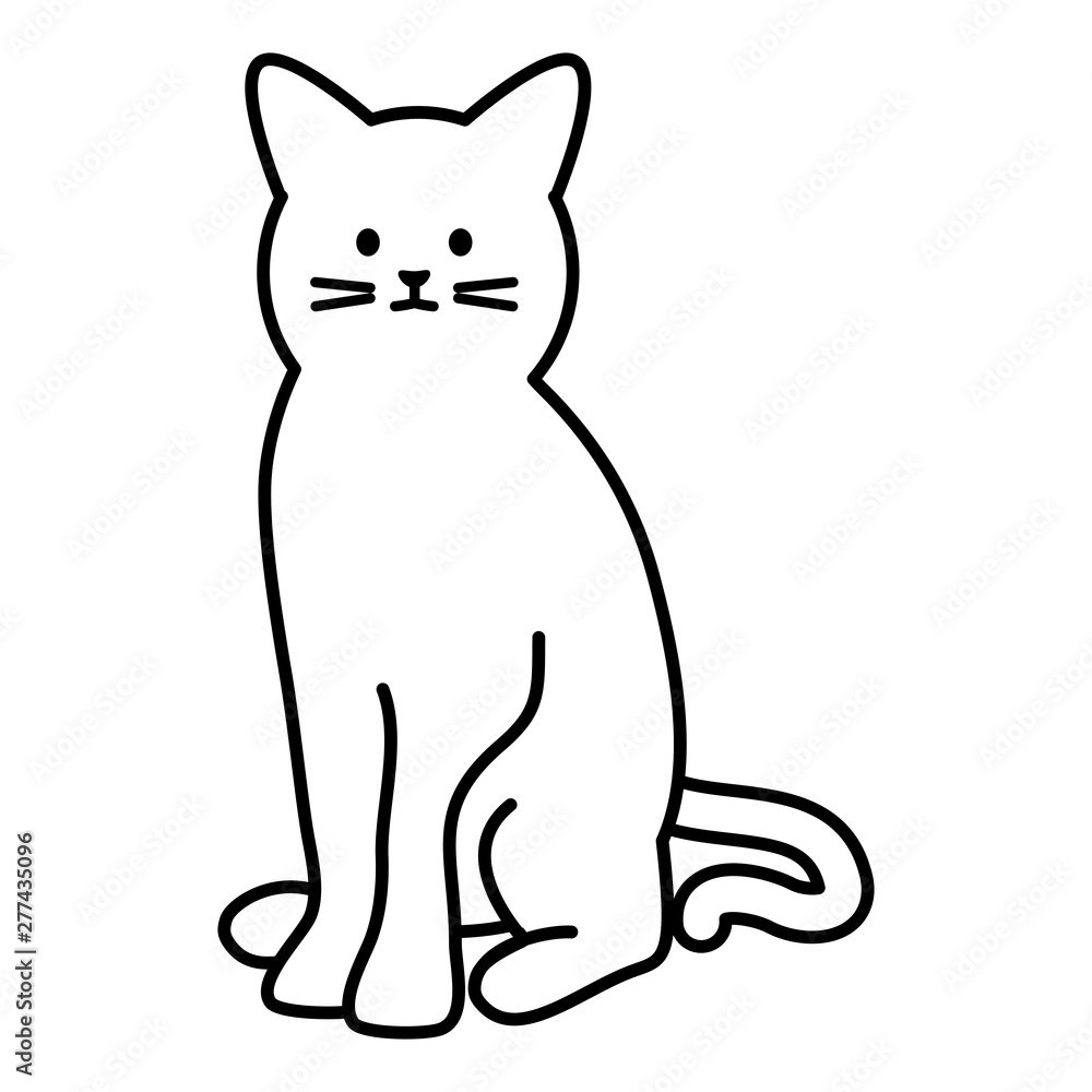 cute cat mascot adorable character