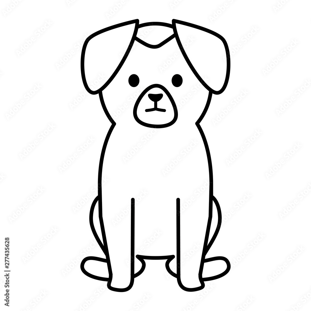 Fototapeta premium little dog adorable mascot character