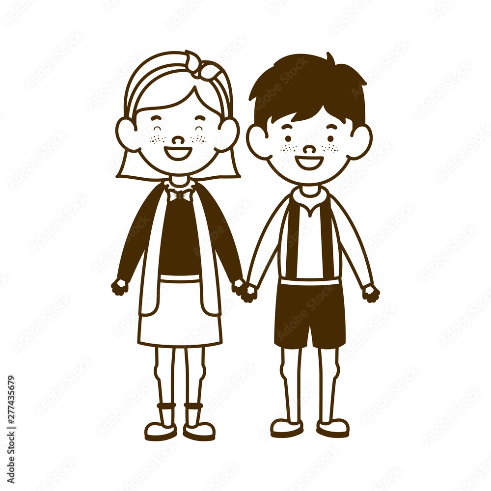 silhouette of couple of students standing on white background silhouette of couple of students standing on white background