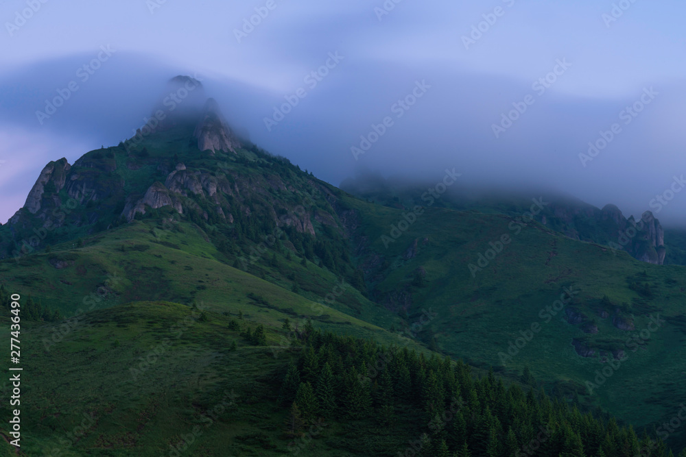 Ciucas massif at sunset time