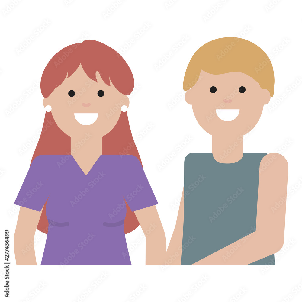 young lovers couple avatars characters young lovers couple avatars characters