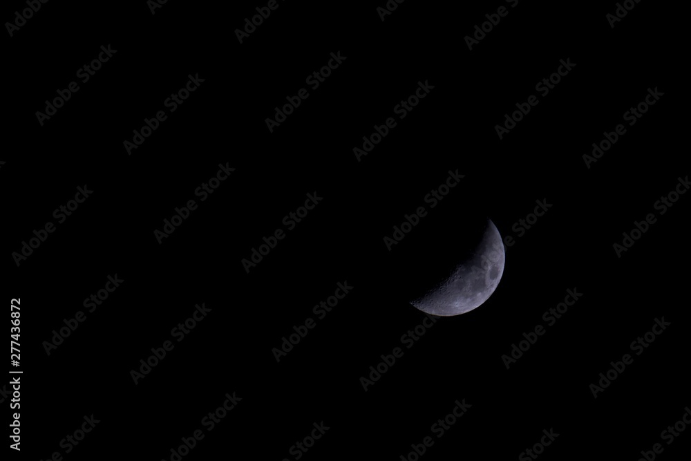 Crescent moon on the moonless night Crescent moon on the moonless night