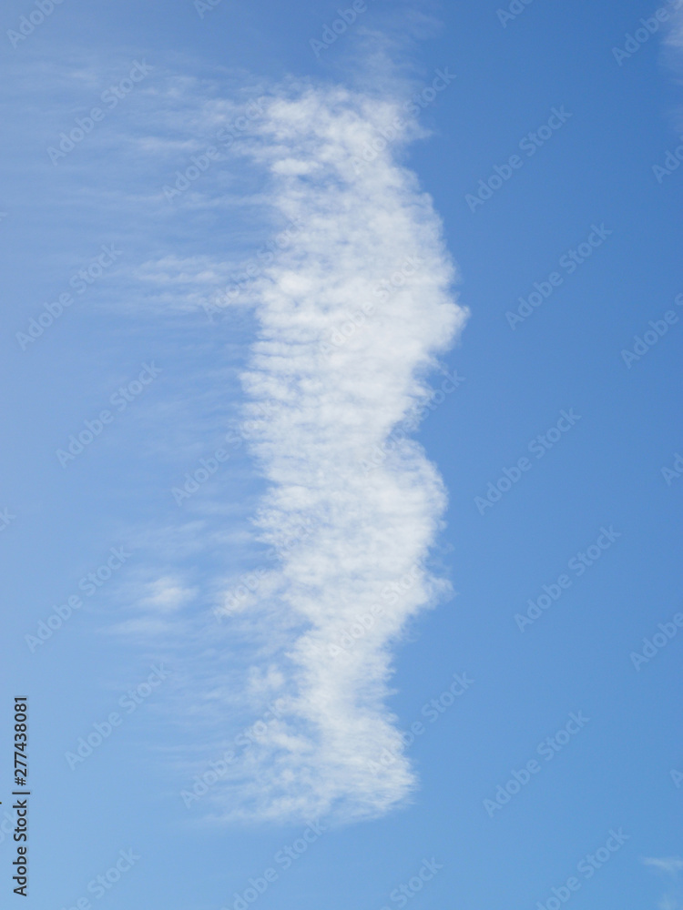 Chemical trail in the sky. Bottom view. Chemical trail in the sky. Bottom view.