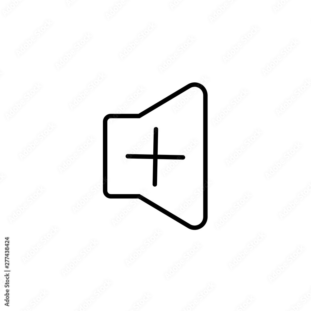 add volume glyph flat vector icon add volume glyph flat vector icon
