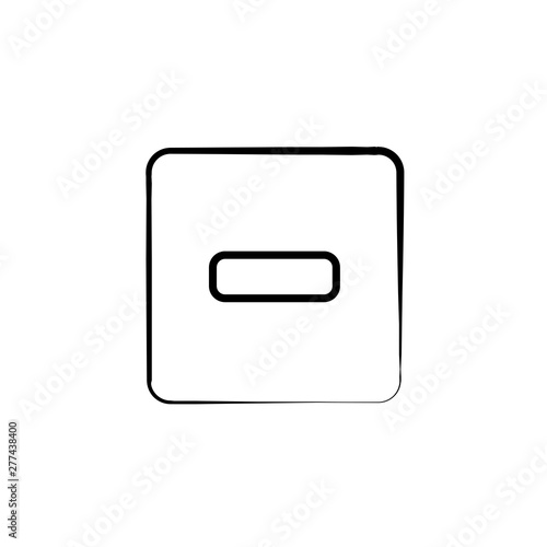 minus line vector outline icon