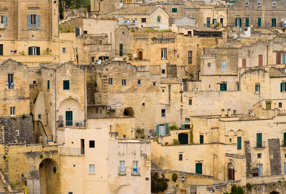 Amazing landscape with Matera, Italy - European capital of culture in 2019.