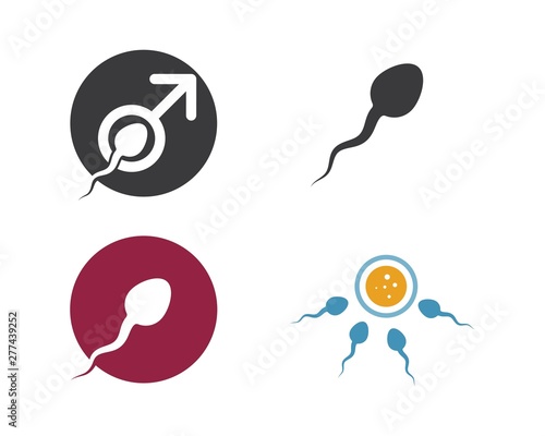 sperm icon logo vector illustration design