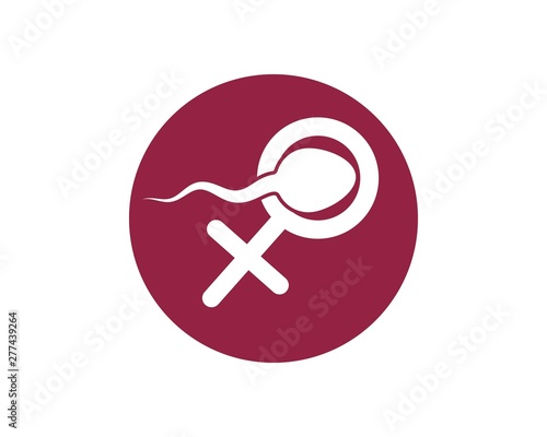 sperm icon logo vector illustration design