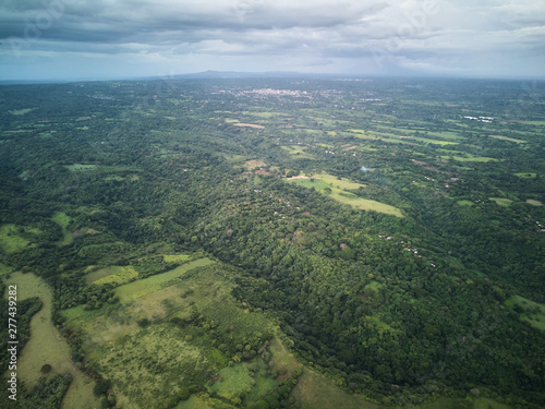 Green nicaragua landscape in carazo department