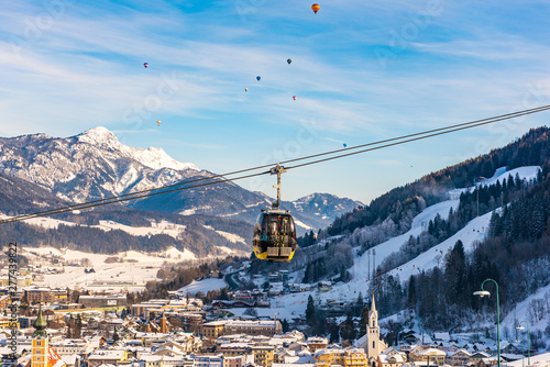 The baloons over Schladming - skiing heart of the Schladming-Dachstein region, Styria, Austria, Europe