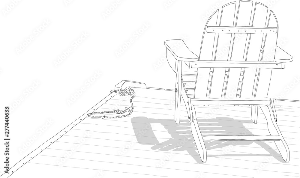 Adirondack chair drawing deals
