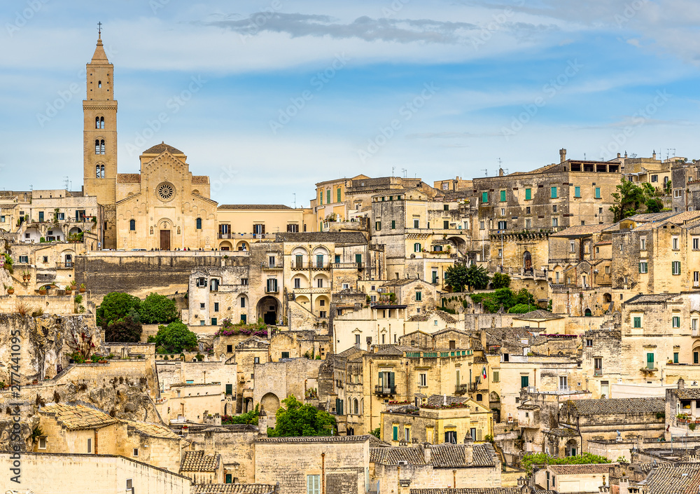 Amazing landscape with Matera, Italy - European capital of culture in 2019.