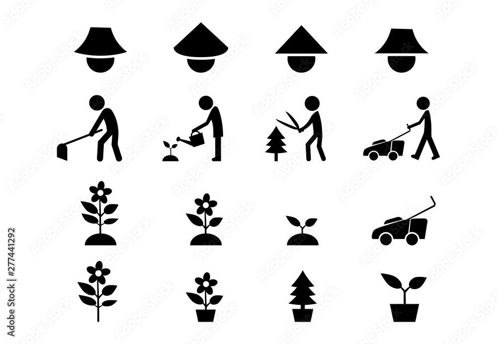 Set of icon for Gardener and famer, vector art Set of icon for Gardener and famer, vector art