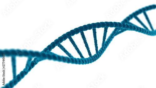 DNA sequence. Molecules structure dna code. Science and Technology concept. 3d stock illustration. Template isolated on white background.