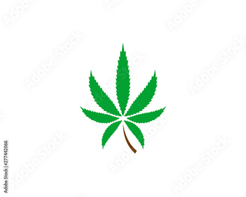 Marijuana label design, cannabis health and medical therapy, vector illustration