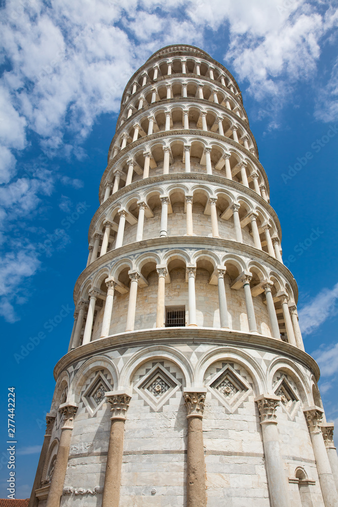 The Leaning Tower of Pisa in a beautiful early spring day