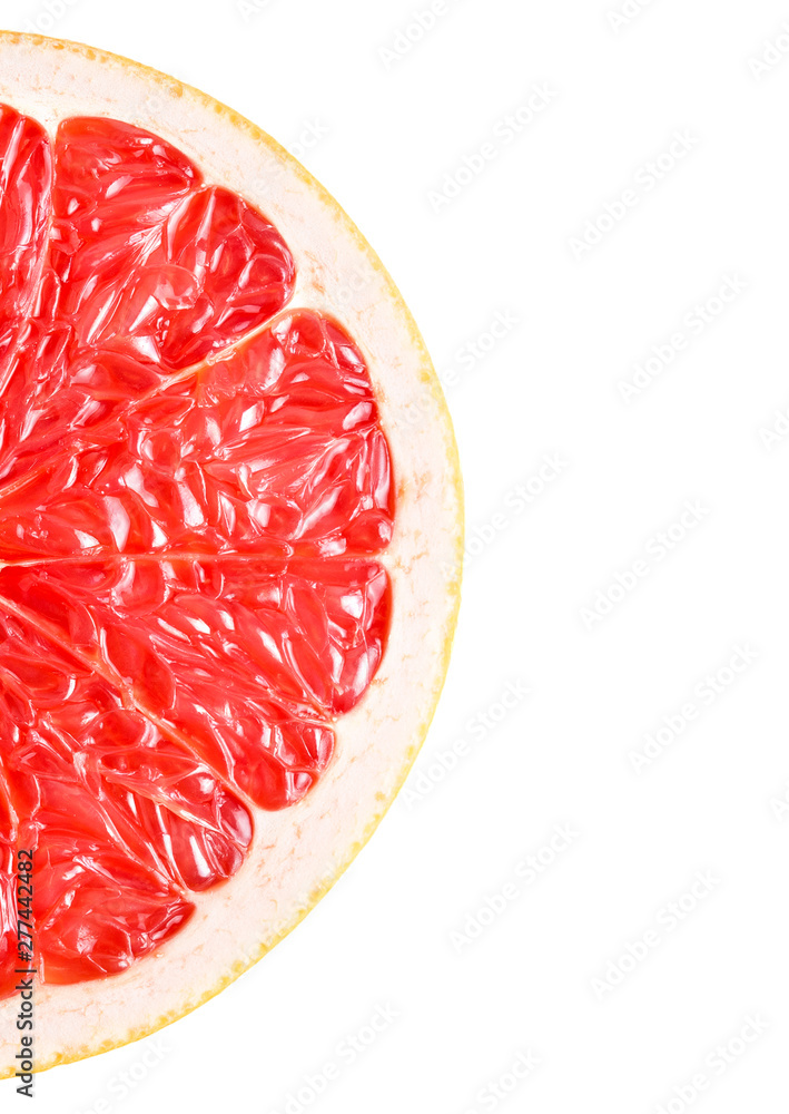 Half of grapefruit isolated on a white background Half of grapefruit isolated on a white background
