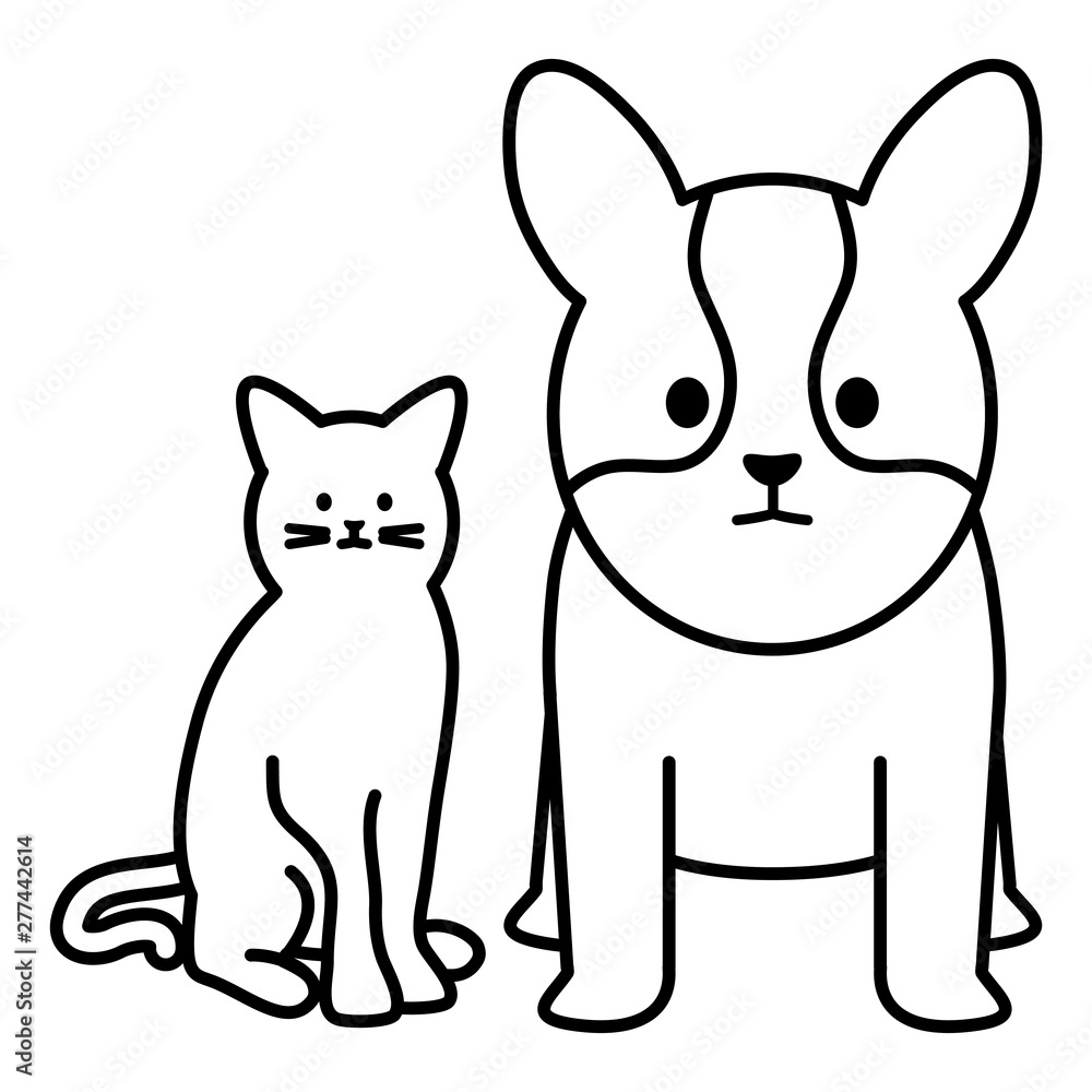 cute cat and dog mascots adorables characters cute cat and dog mascots adorables characters