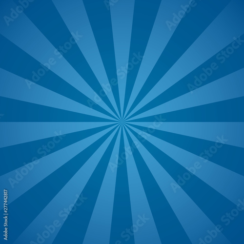Blue radial beams and rays abstract lines background