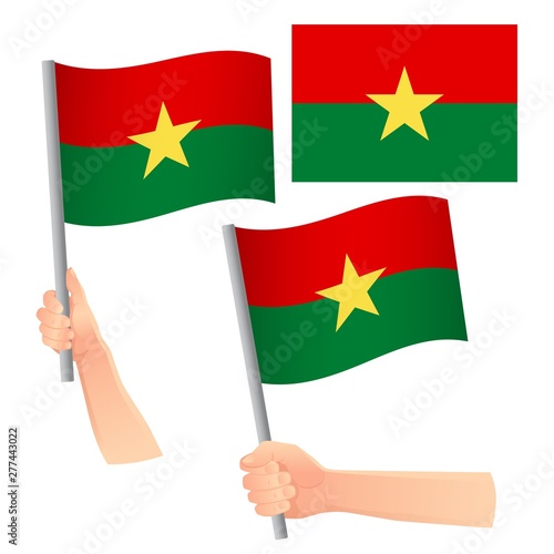 Burkina Faso flag in hand set © Visual Content