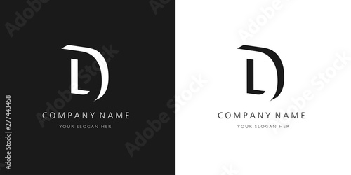 d logo, modern design letter character photo