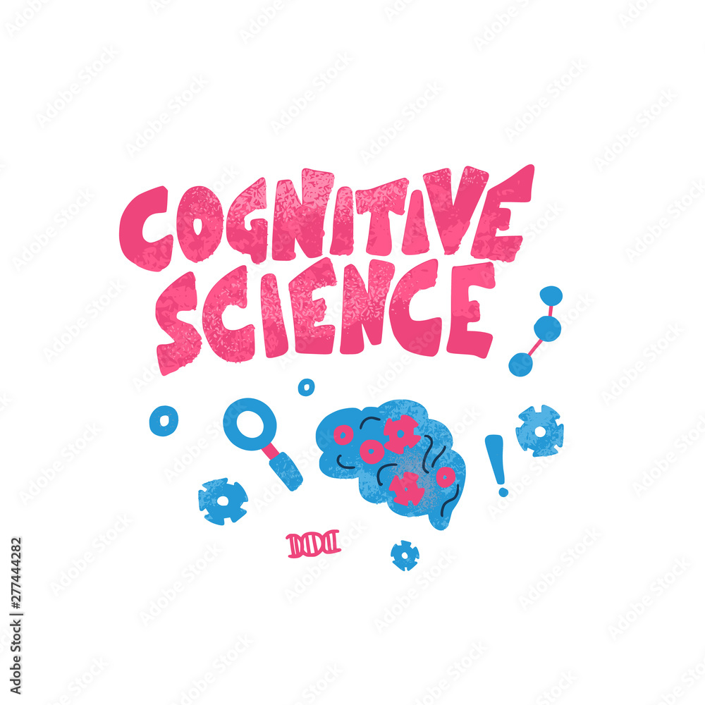 Cognitive science concept. Set of vector elements.