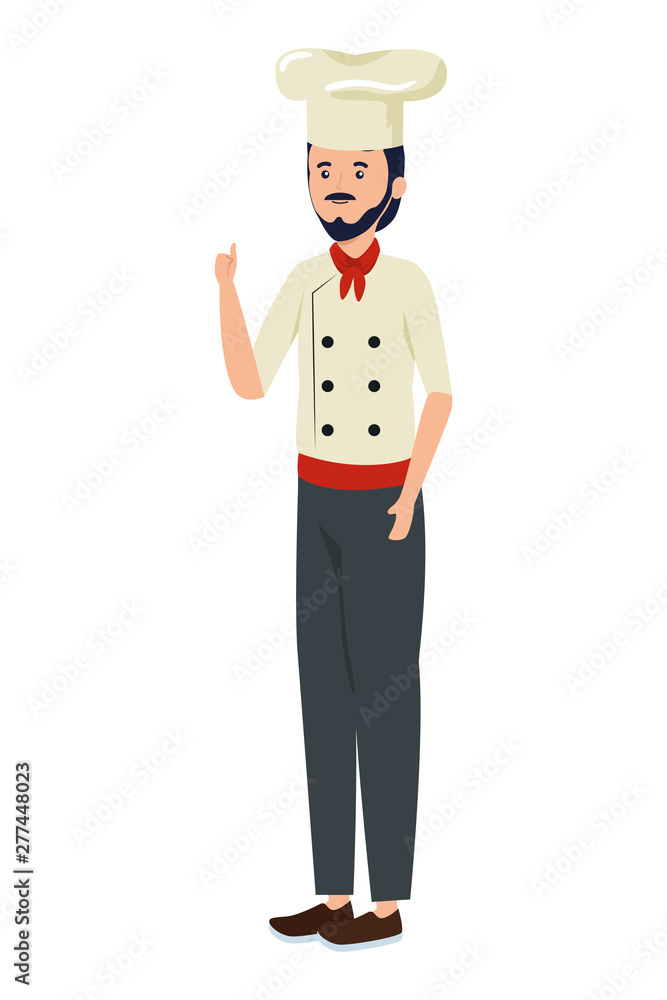 young chef worker avatar character young chef worker avatar character
