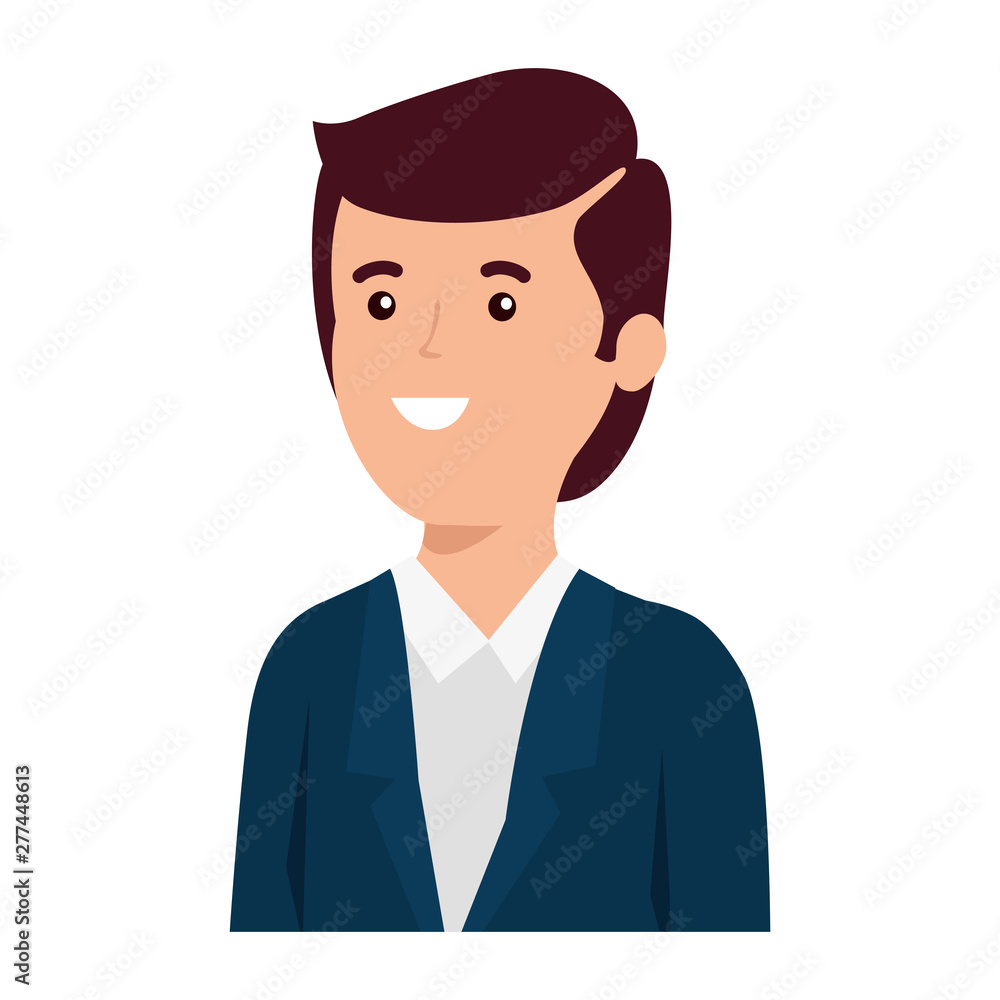 young elegant businessman worker character young elegant businessman worker character