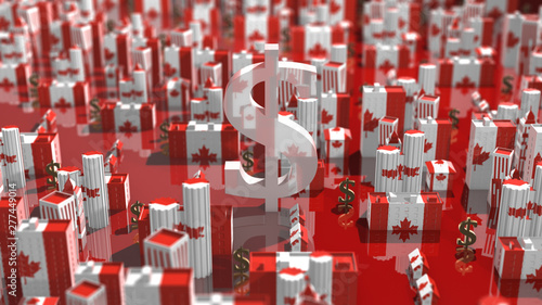 Canvas Print Canada property housing bubble low interest rates inflating home apartment price