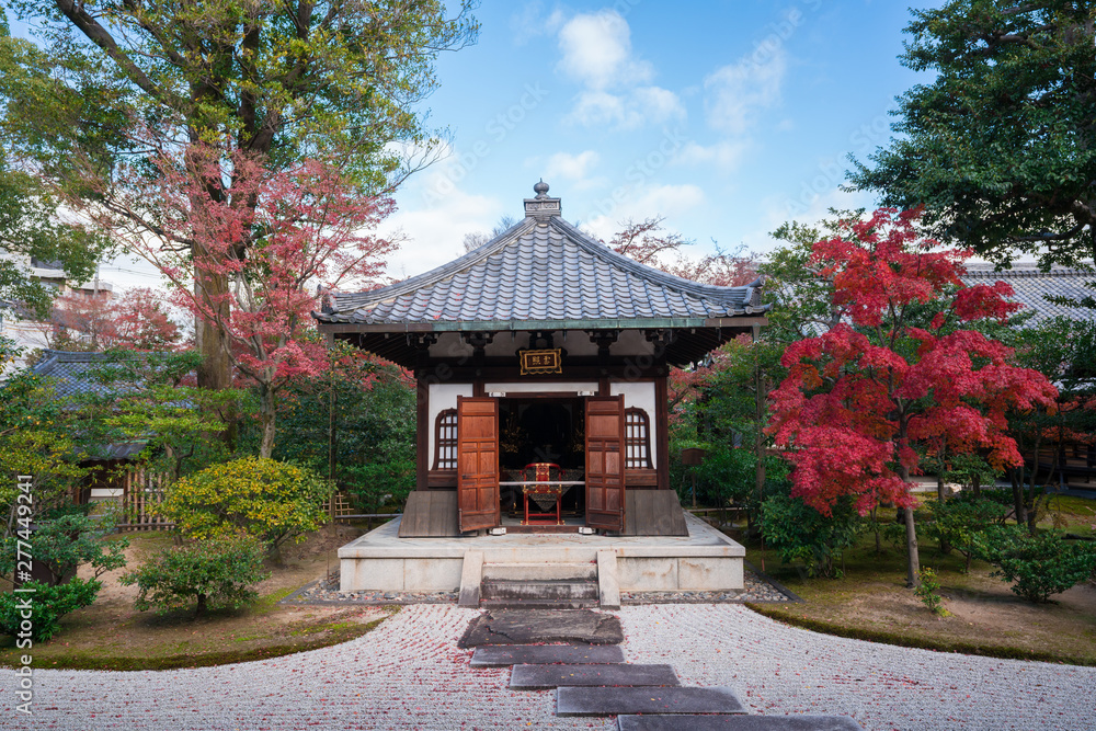Fototapeta premium 京都 建仁寺の霊照堂と紅葉