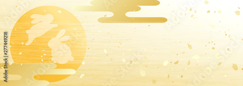 お月見　うさぎ　背景