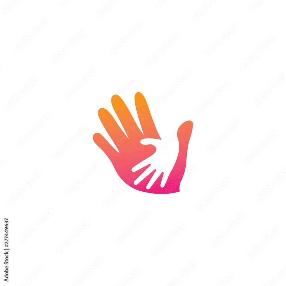 Hand care logo design template vector illustration icon Hand care logo design template vector illustration icon