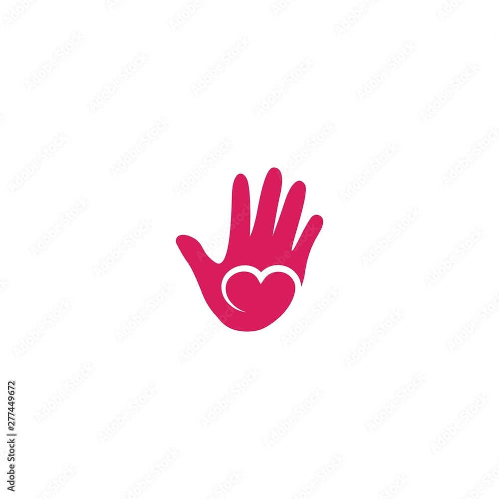 Obraz premium Hand care logo design template vector illustration icon