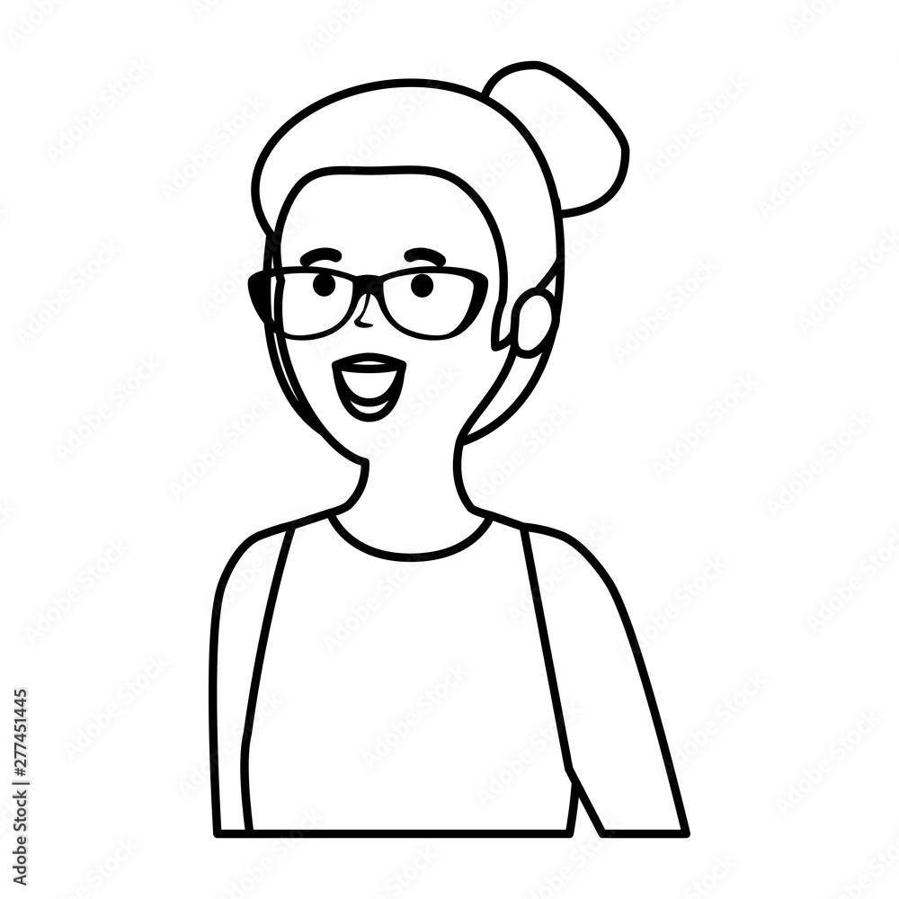 young professional woman with glasses
