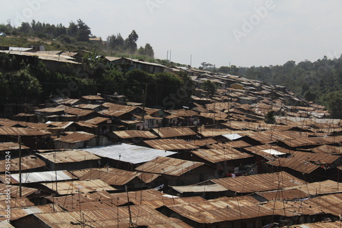 Obraz na plátně View of the Kibera slum in Nairobi, Kenya