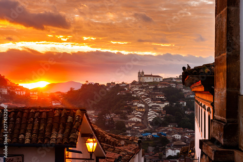 Nascer do sol em Ouro Preto, Minas Gerais photo