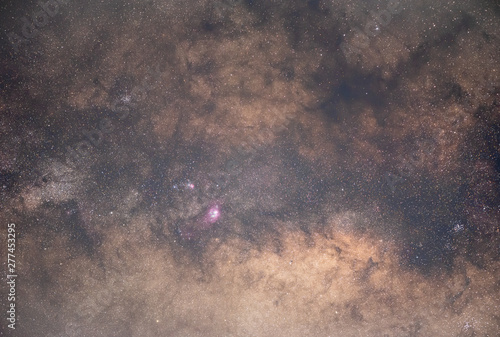 Beautiful night sky with stars, Center of Galactic with stars and space dust in the universe.