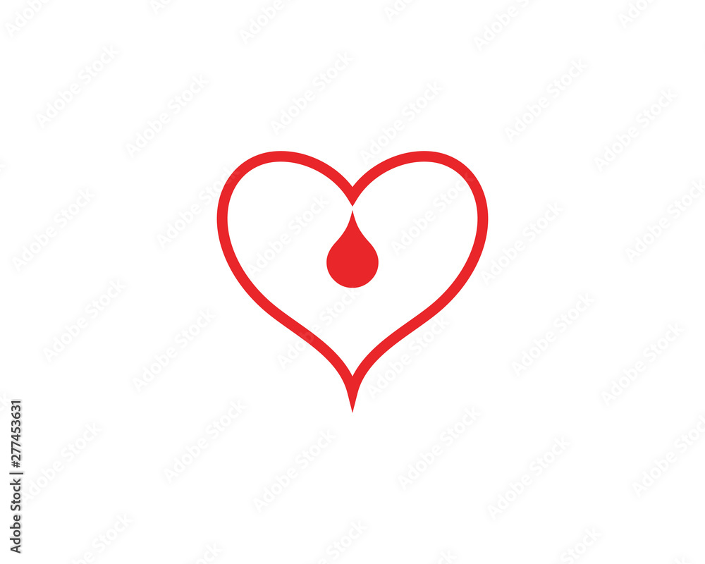 Blood logo template vector icon