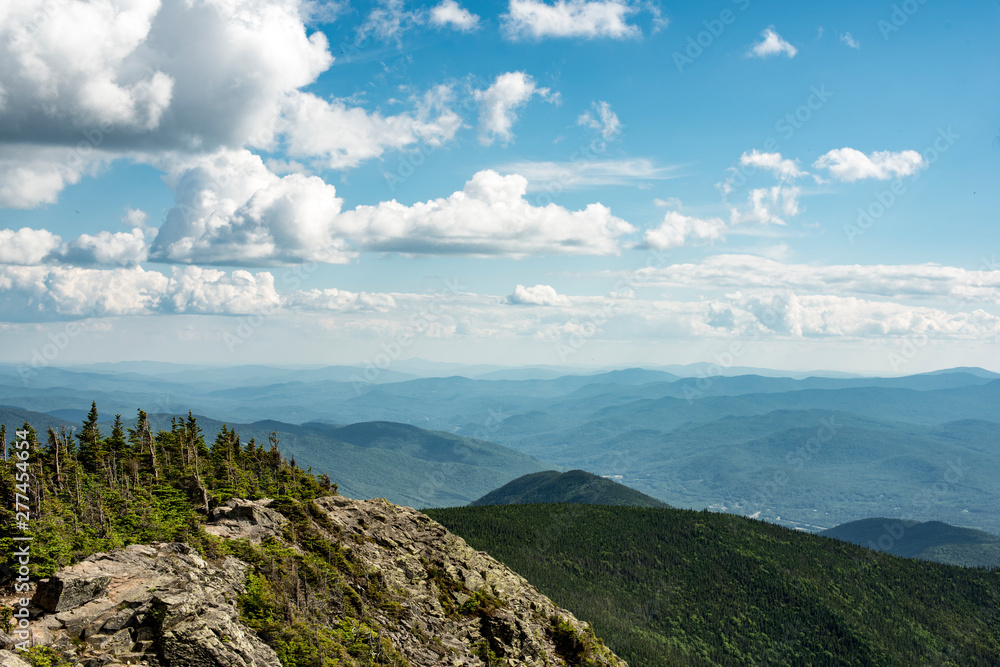 View from Mount Flume summit on a summer day (White Mountains, New Hampshire)
