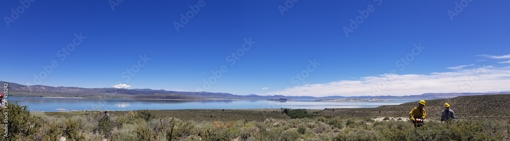 panoramic view of mono lake