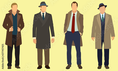 Business Men in Long Coats
