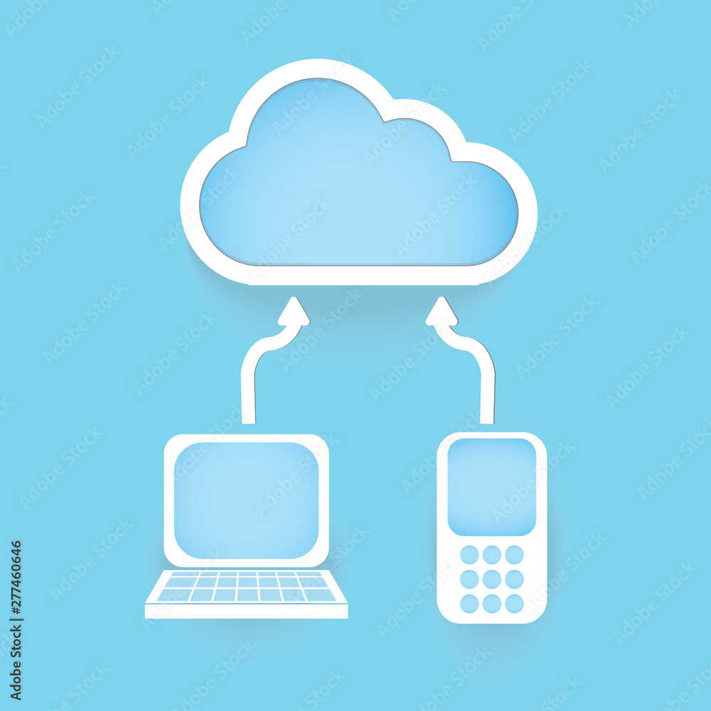 cloud data vector for technology content. cloud data vector for technology content.