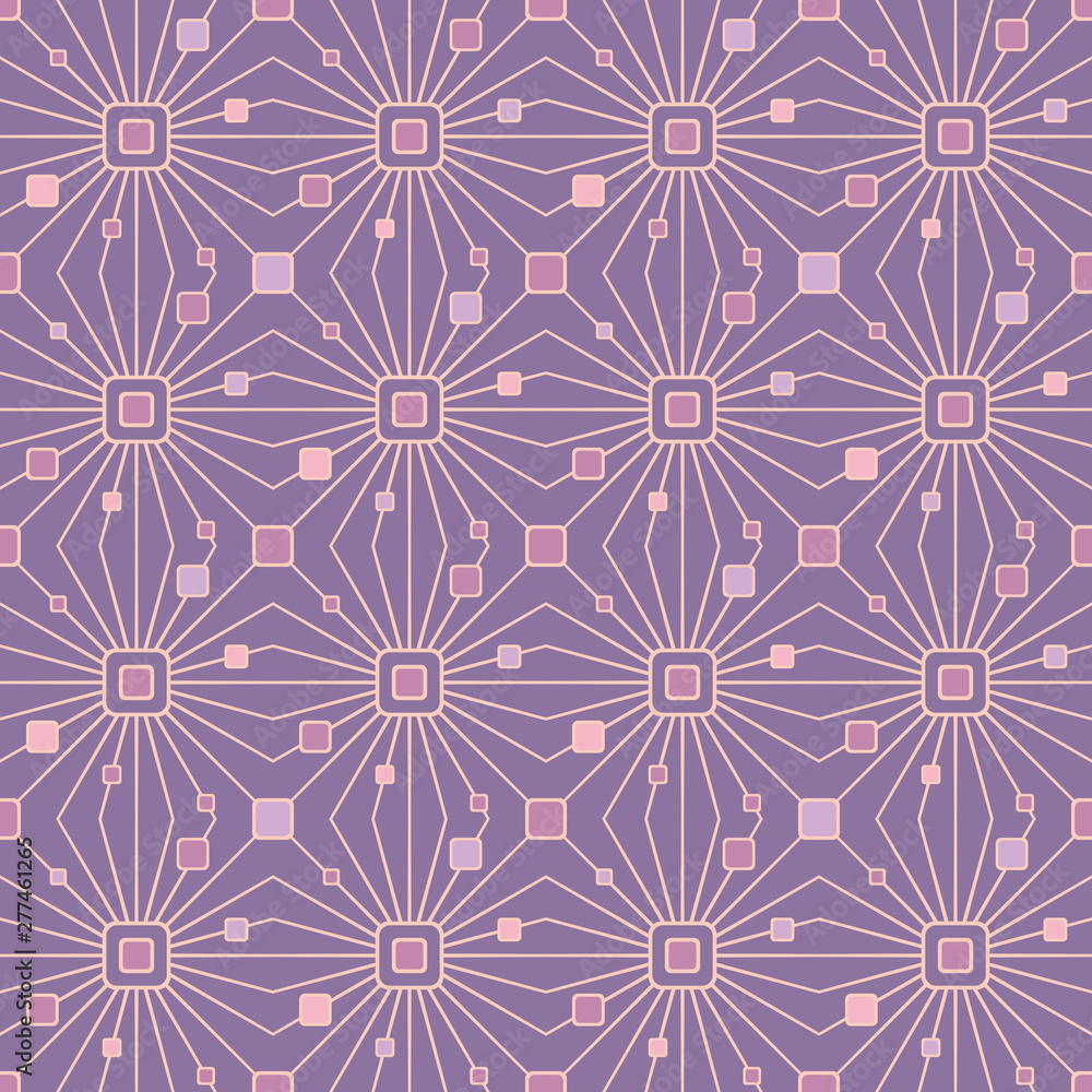 Vector seamless pattern with lines and squares, rays and glares. Retro abstract geometric ornament for textile, prints, wallpaper, wrapping paper, web etc. Vector seamless pattern with lines and squares, rays and glares. Retro abstract geometric ornament for textile, prints, wallpaper, wrapping paper, web etc.