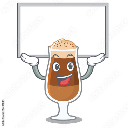 Up board americano cafe served in character glasses